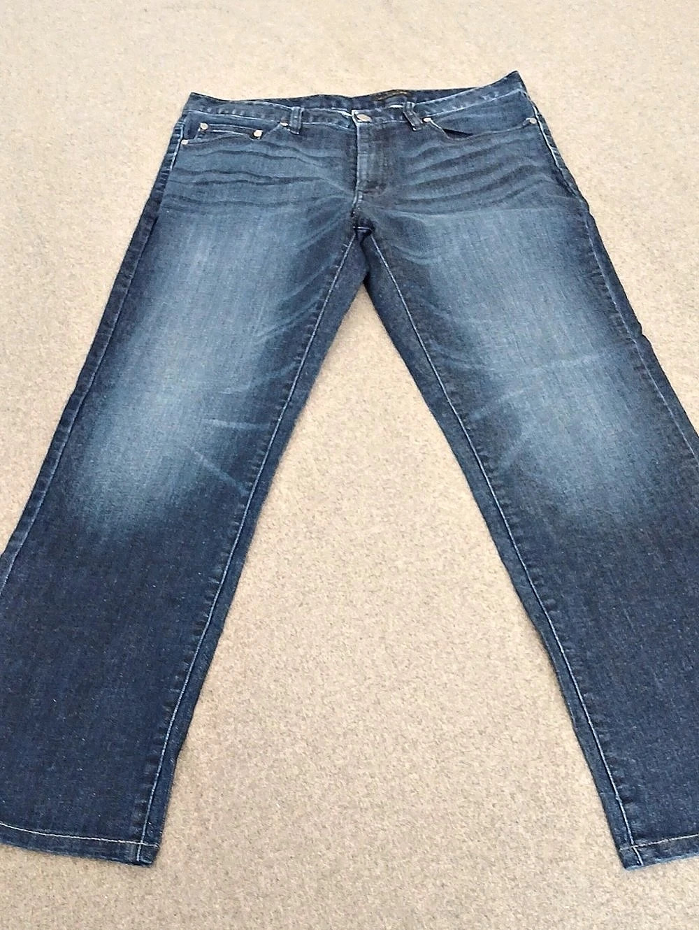 J. Hilburn Straight Leg Jeans Waist 35 in Blue